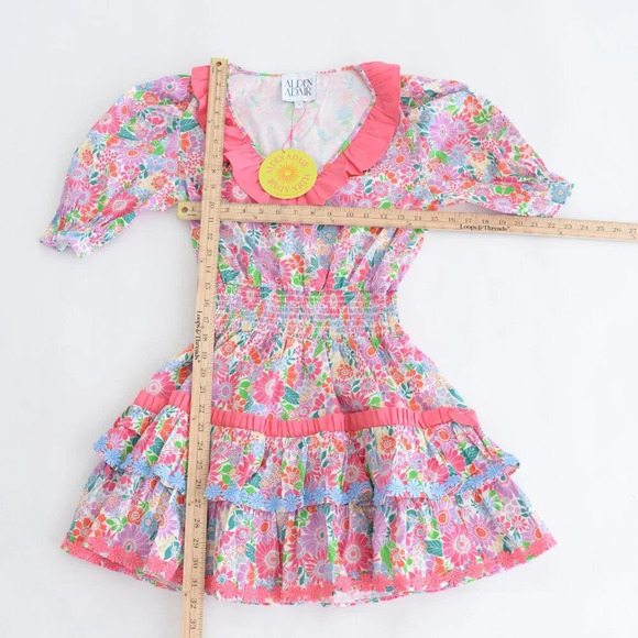 Alden Adair Happy Daze  Purple Pink Floral Kelsey Mini Flowy Dress S NWT - Picture 4 of 11